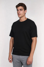 VELVARDE BÜRÜMCÜK TSHIRT SİYAH (1825)